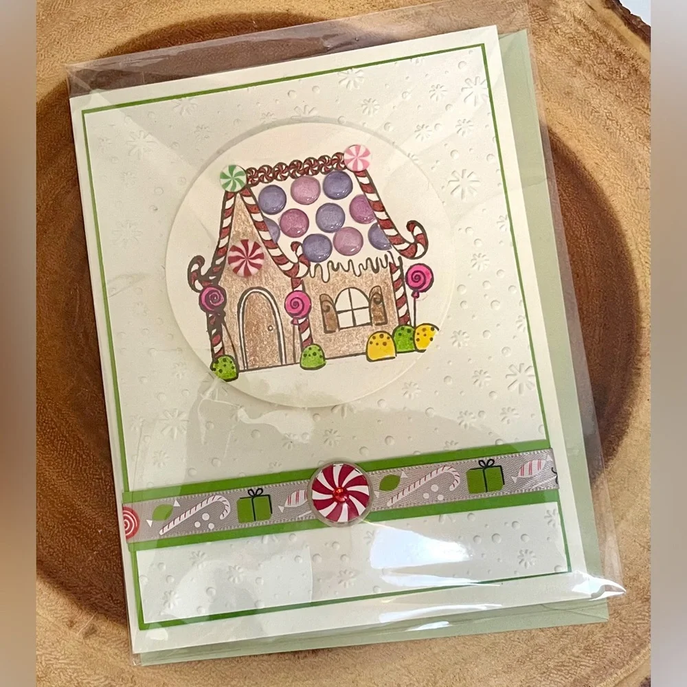Handmade Christmas Greeting Cards - Gingerbread Theme - Set of 3 Assorted